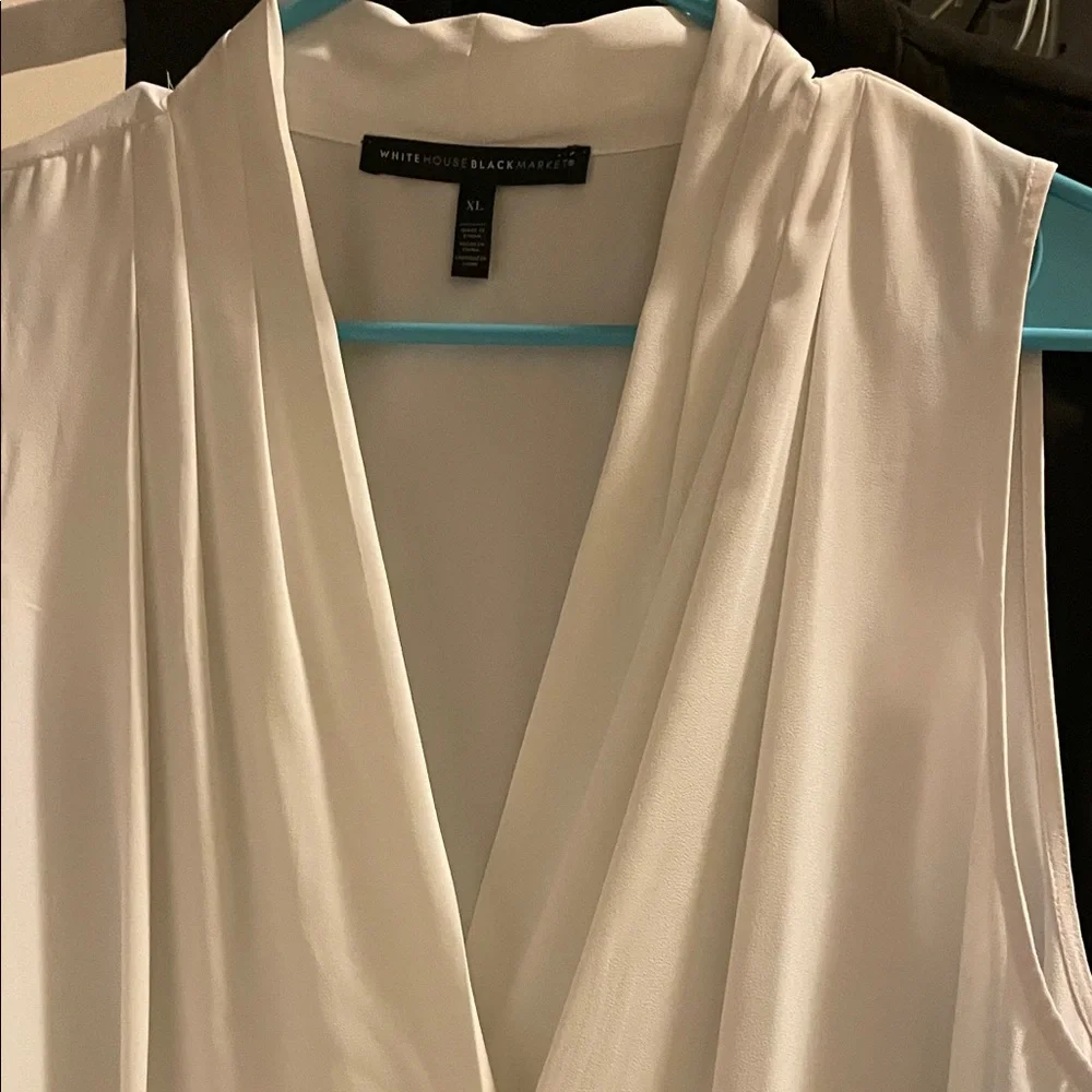 White House Black Market Women's Blouses - White and Black - Picture 7 of 12